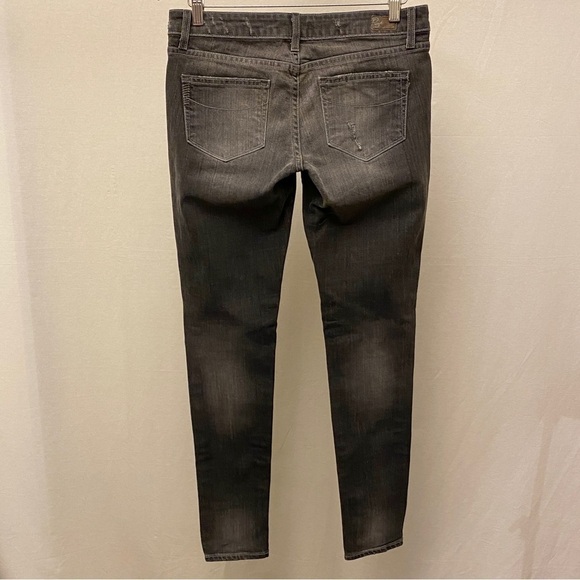 Paige 28 (US 6) Blue Heights Skinny Jeans Low Rise Distressed Gray Stretch - Picture 12 of 13